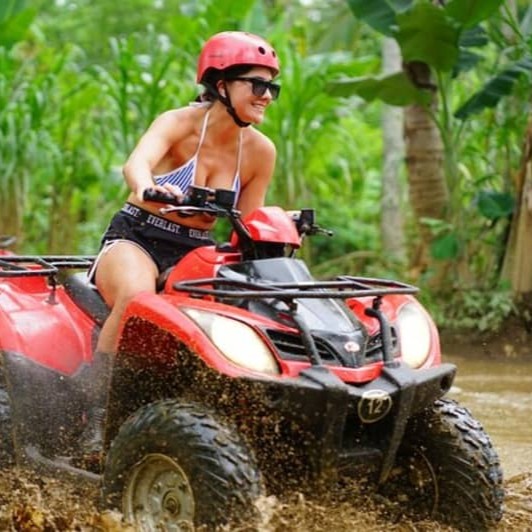 Scenic countryside view from quad bike