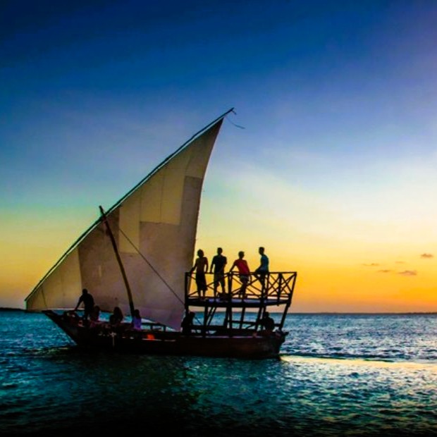 Guests enjoying sunset cruise experience
